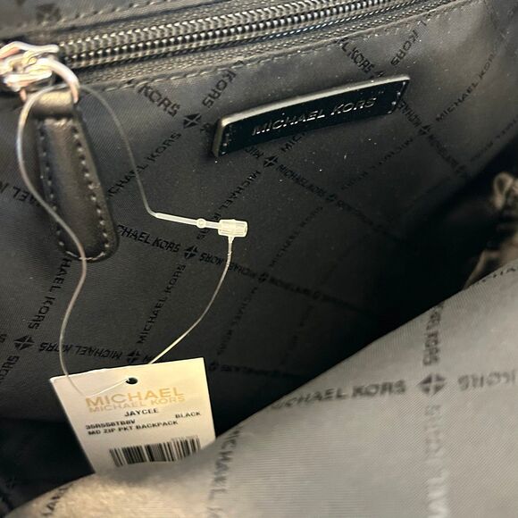 Michael Kors Jaycee Medium Ombré Signature Logo Backpack Black